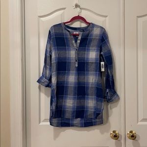 Plaid lightweight tunic